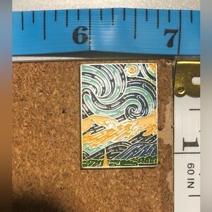 3/$20 Starry Night Van Gogh Creation of Adam Michelangelo inspired pin